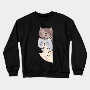 Cute three cats stack Crewneck Sweatshirt